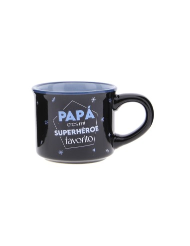 Taza mini frase Papá eres mi superheroe favorito