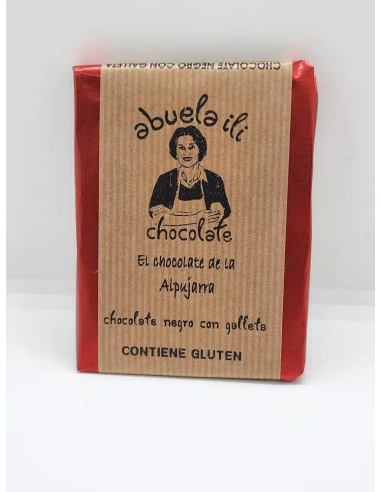 Chocolate negro con galleta 50g Abuela Ili