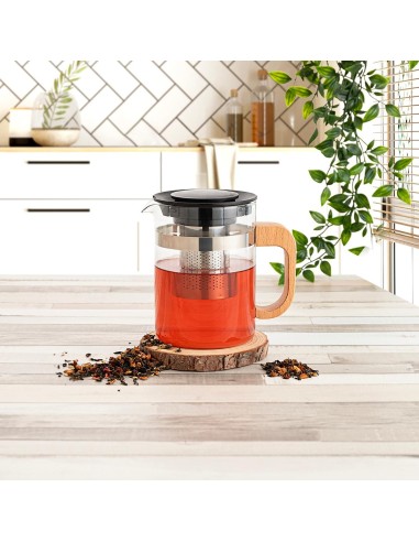 Tetera vidrio filtro inox (0,8L)