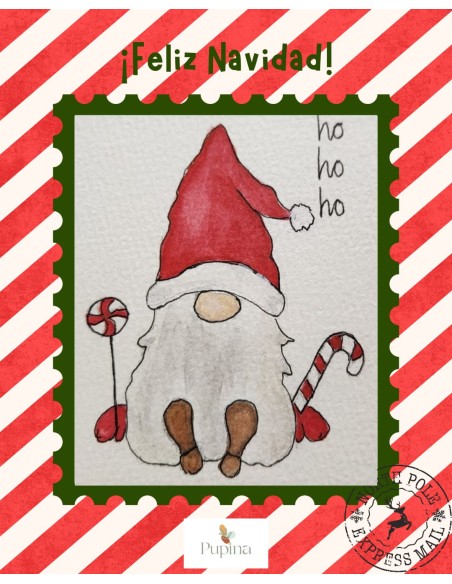 Postal Navidad- Feliz navidad- Ho Ho Ho