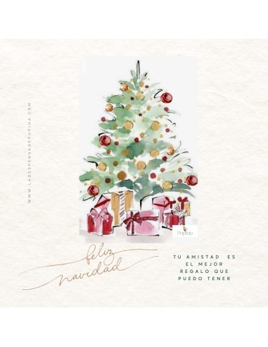 Postal Navidad-Tu amistad es el mejor regalo...