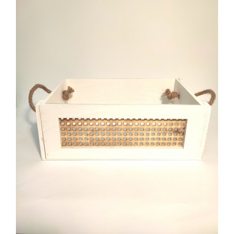 CESTA CAJA MADERA REJILLA (PEQUEÑA)