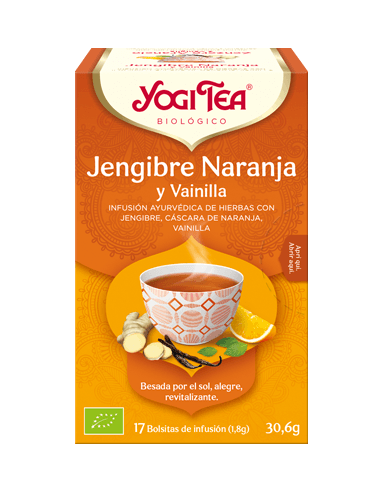 Yogi tea Jengibre Naranja y vainilla